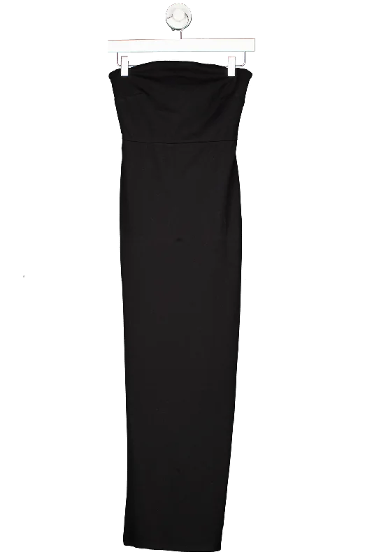 Women's Norwegian SweatersNBD Black Dream Gown Bandeau Midi Dress UK XS