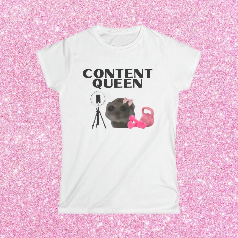 Women's Blouse for HolidayCONTENT QUEEN- BABY TEE