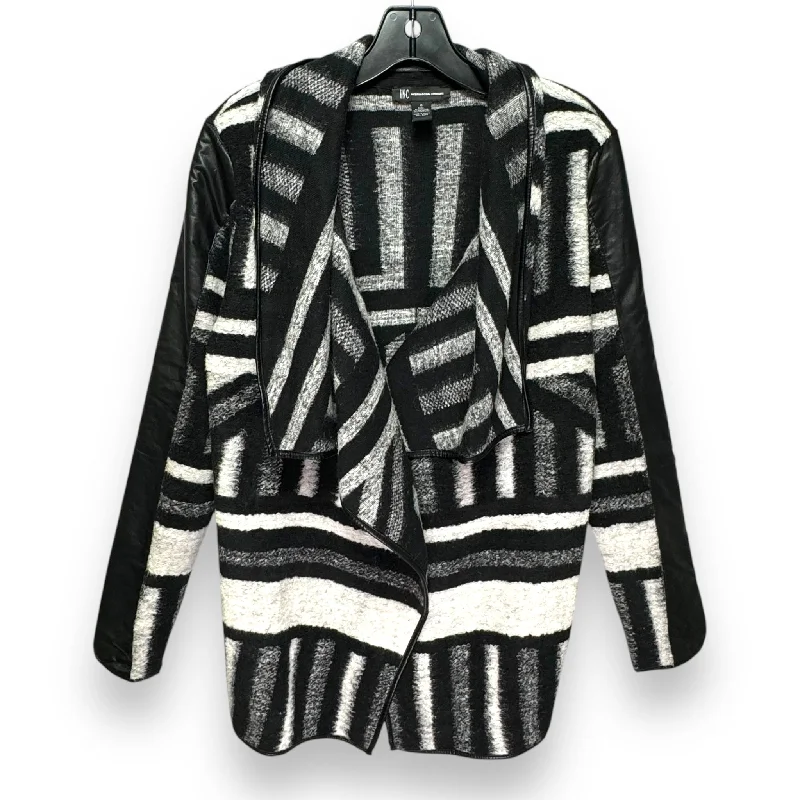 Women's Boat Collar SweatersSweater Cardigan By Inc In Black & Cream, Size: M