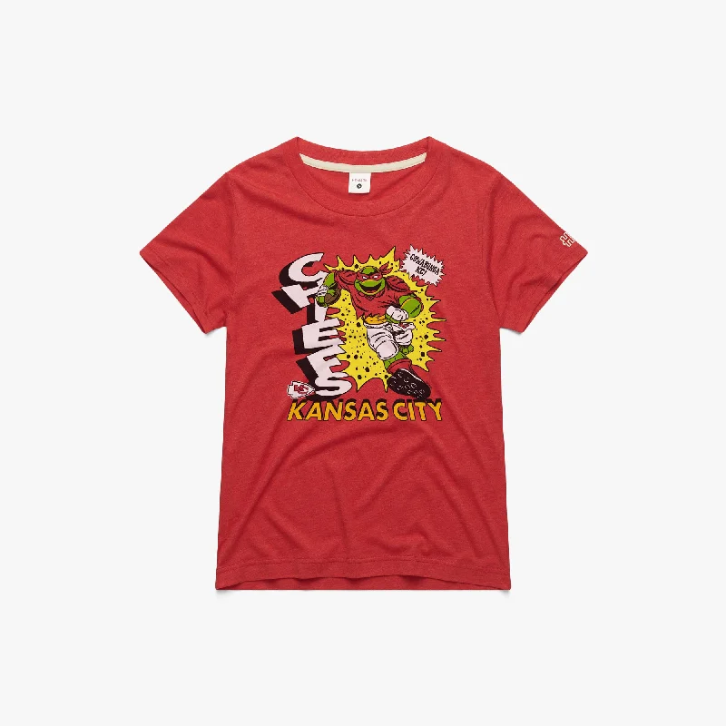 Women's Blouse with Shirt CollarWomen's TMNT Raphael x Kansas City Chiefs