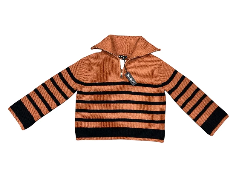 Women's Shetland Wool SweatersSweater By Blanknyc In Black & Orange, Size: S