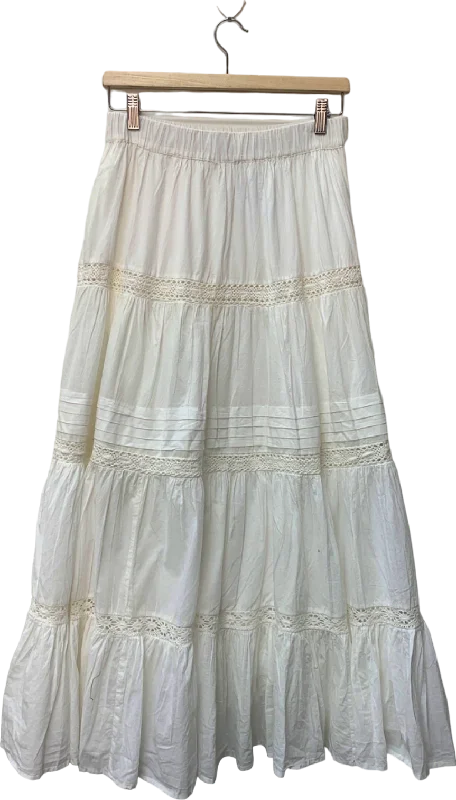 Women's Hooded SweatersPrimark White Tiered Maxi Skirt UK 12