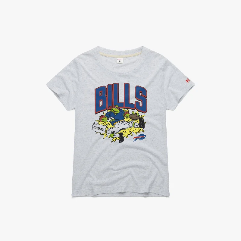 Women's Blouse with High CollarWomen's TMNT Raphael x Buffalo Bills