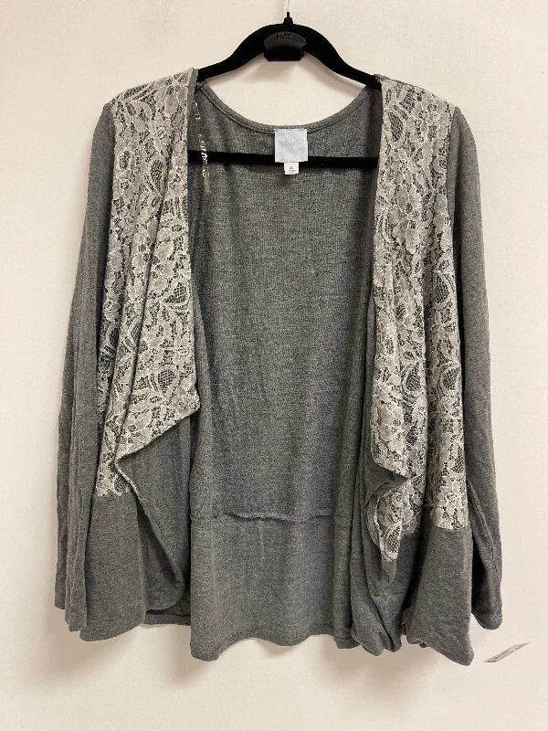 Women's Bell Sleeve SweatersCardigan By Sunday In Grey, Size: Xl