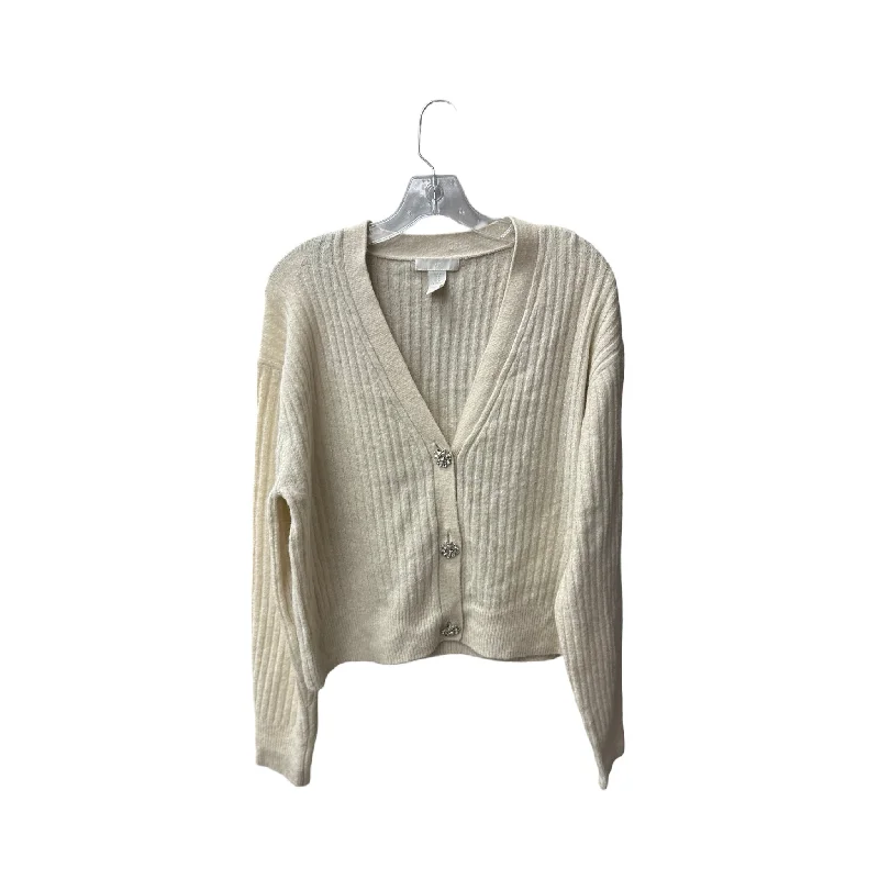 Women's Alpaca SweatersSweater Cardigan By H&m In Cream, Size: M