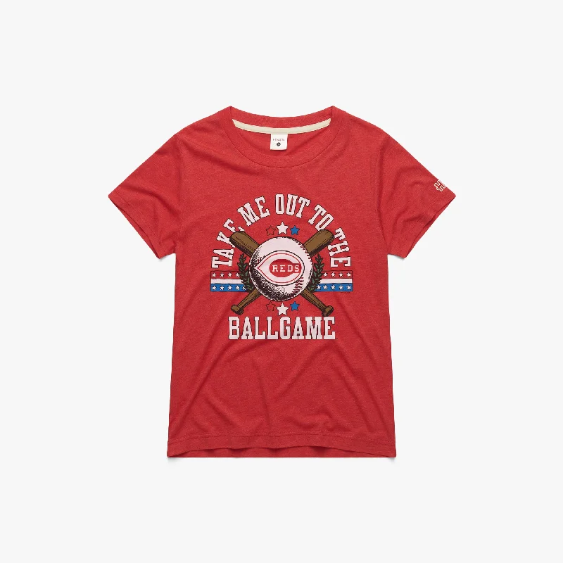 Women's Patterned BlouseWomen's Cincinnati Reds Take Me Out To The Ballgame