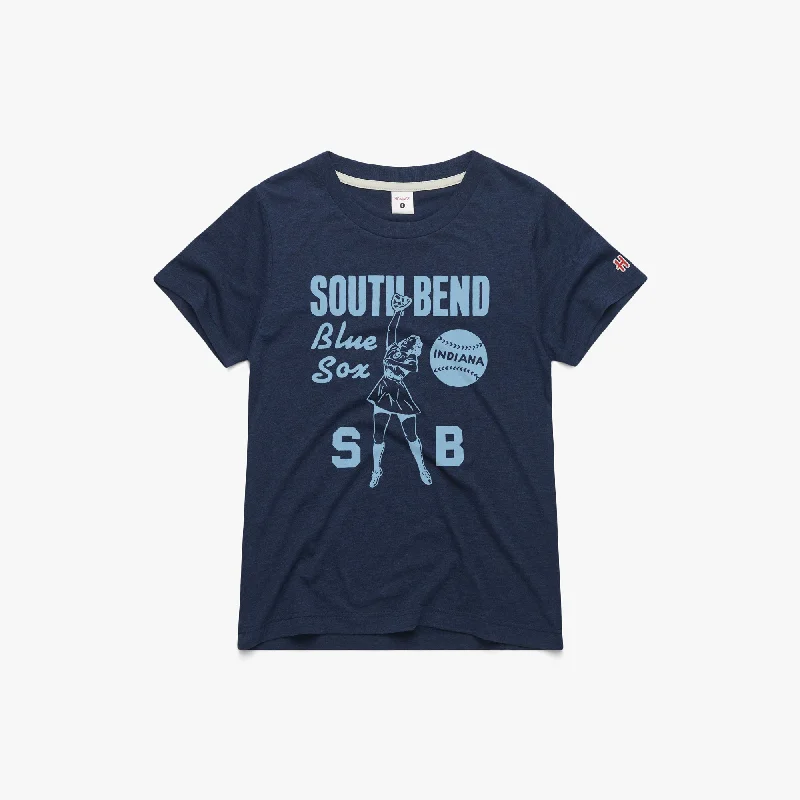 Women's Blouse with Collarless NeckWomen's South Bend Blue Sox