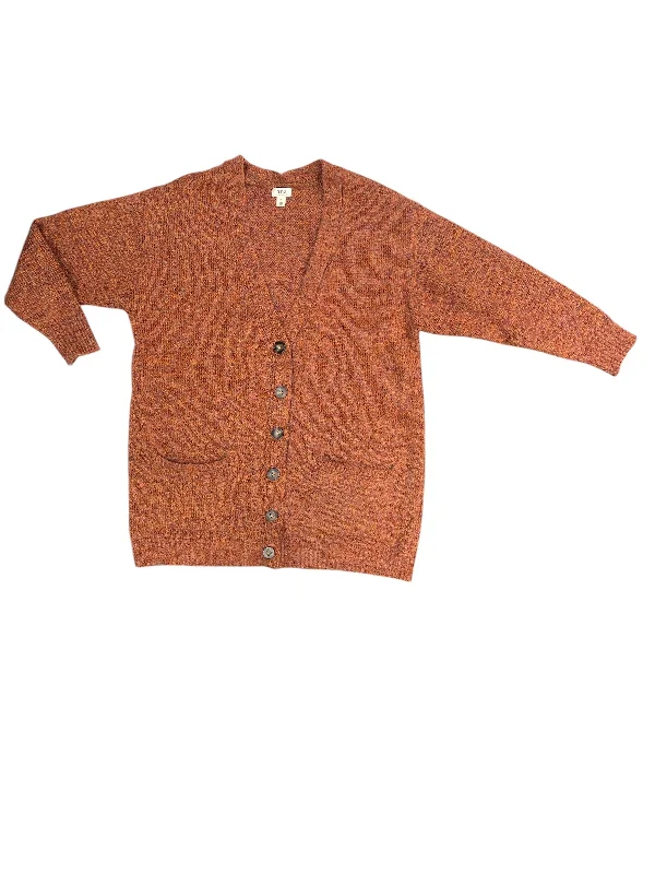 Women's Graphic SweatersSweater Cardigan By Ana In Orange, Size: 1x