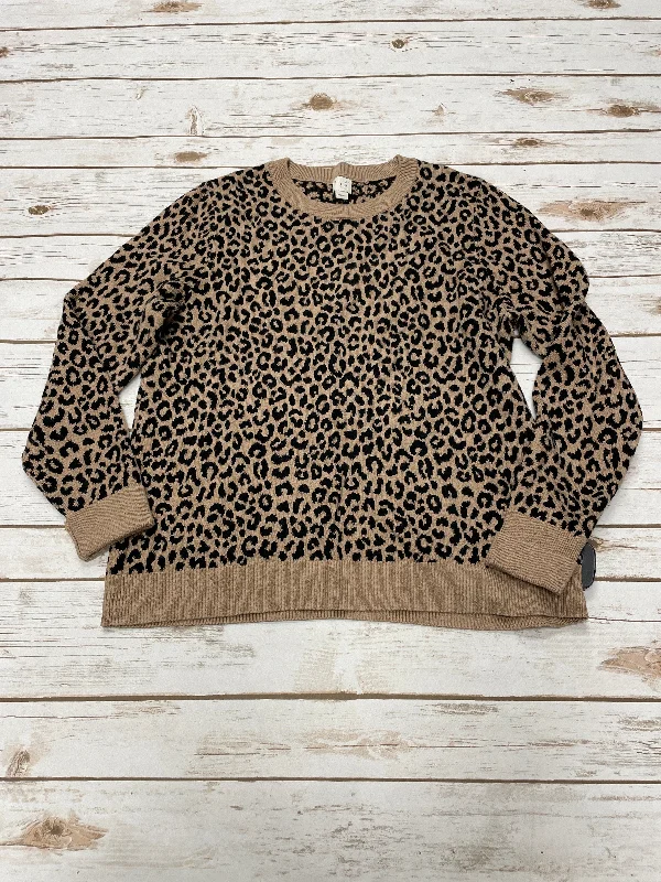 Women's Shawl Collar SweatersSweater By A New Day In Animal Print, Size: L