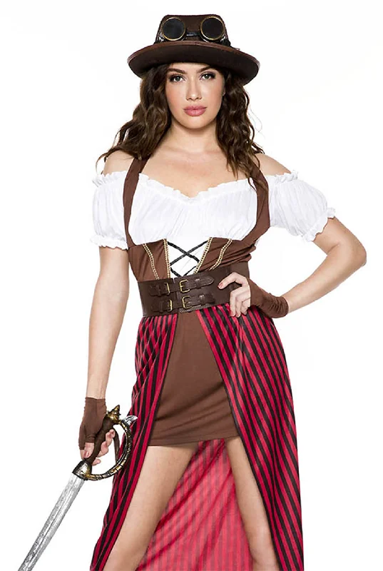 women's pajamas with a relaxed fitFive Pieces Steampunk Pirate Costume Set