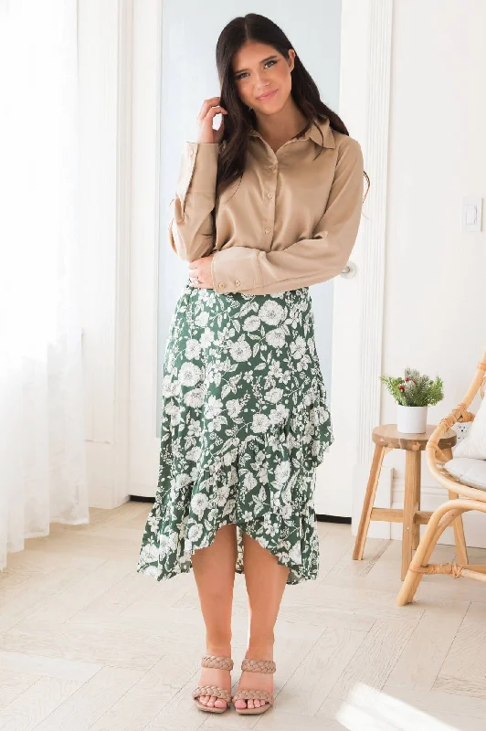 Women's Boat Hem SkirtsRuffles Ahead High-Low Skirt