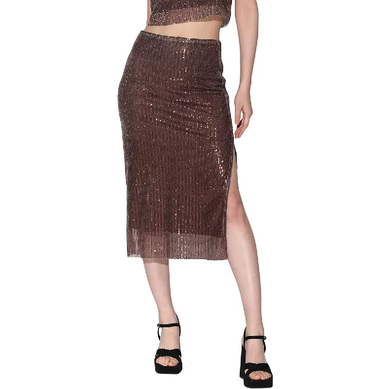 Women's Quick-Dry SkirtsPlus Womens Sequined Party Midi Skirt