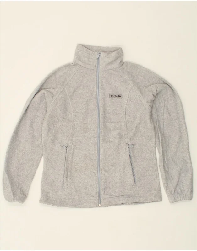 Women's Coats with Fur Trimmed ButtonsCOLUMBIA Womens Fleece Jacket UK 14 Medium Grey Polyester