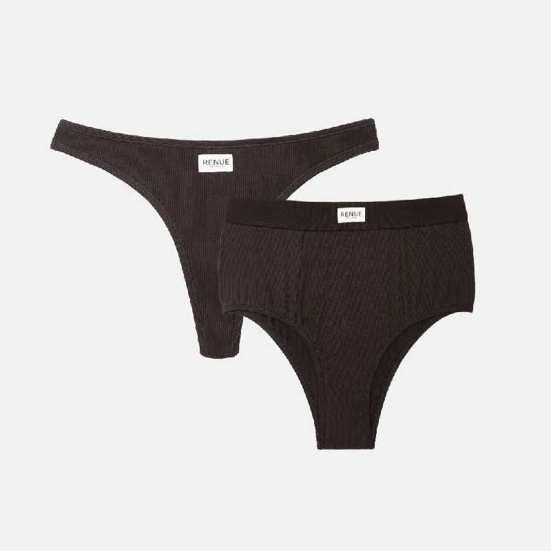 padded balconette braEspresso Brief & Thong 2-Pack