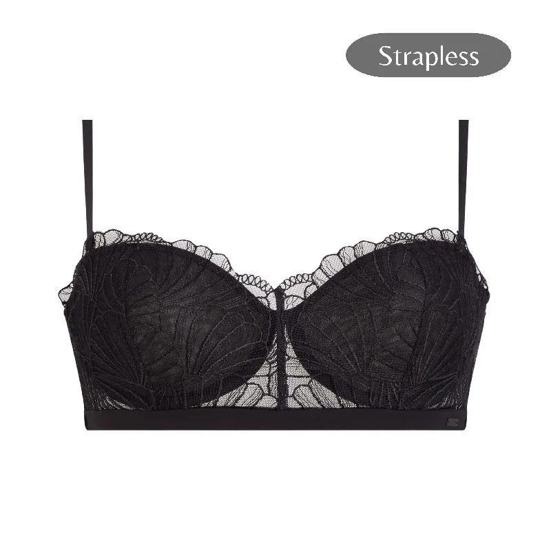 lace overlay braLaila Lightly Lined Bandeau Bra