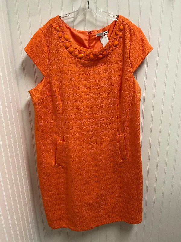 Women's Halter DressesDress Party Short By Sandra Darren In Orange, Size: 3x