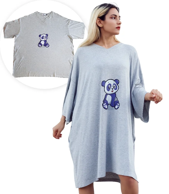 women's pajamas for everyday wearSmileify™ Premium Pyjama Slaapshirt - Panda print