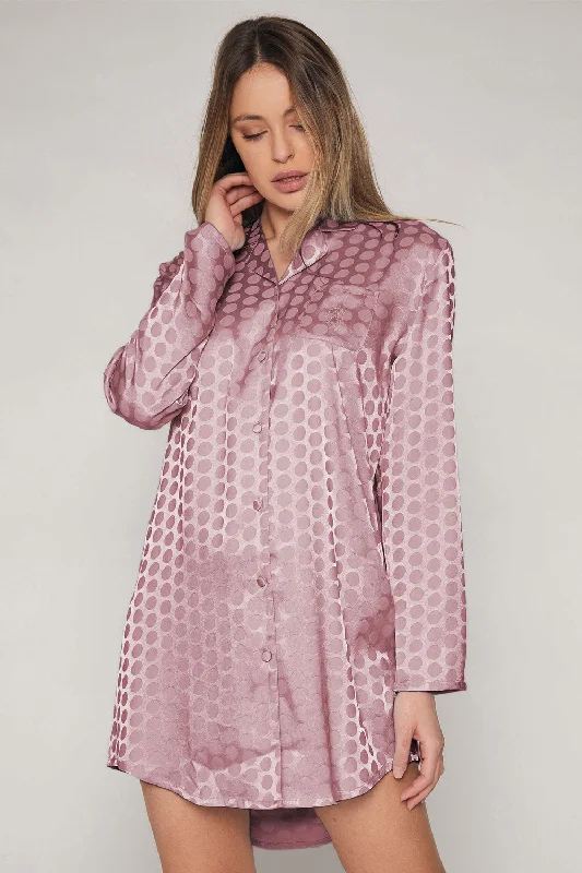 women's button-down pajama shirtsSzatén DOTS hálóing 51502