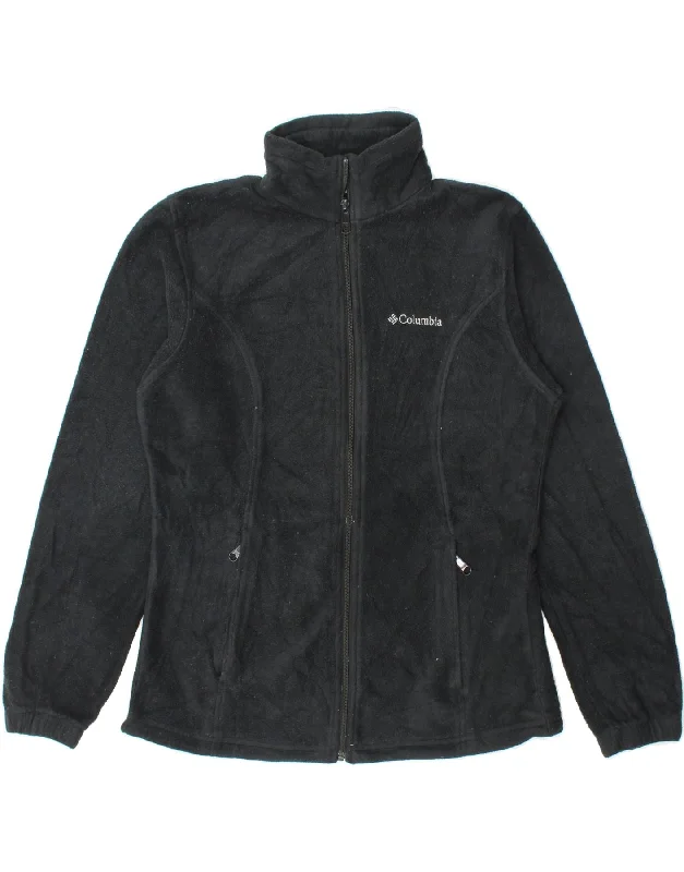 Women's Zip-Up CoatsCOLUMBIA Womens Oversized Fleece Jacket UK 10 Small Black Polyester