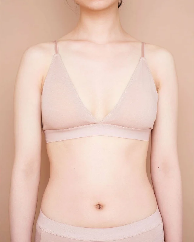 mastectomy form-fitting braBralette | ベージュ