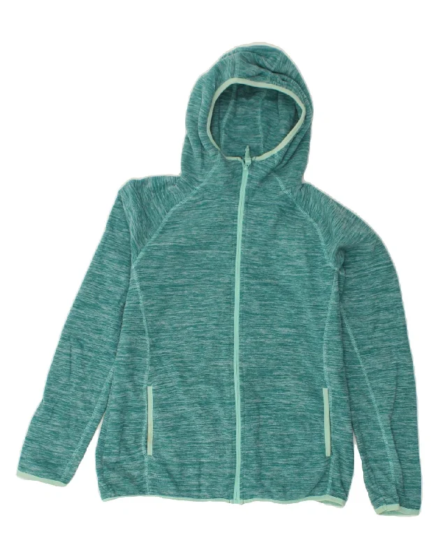 Women's Leather CoatsMOUNTAIN WAREHOUSE Womens Hooded Fleece Jacket UK 12 Medium Turquoise