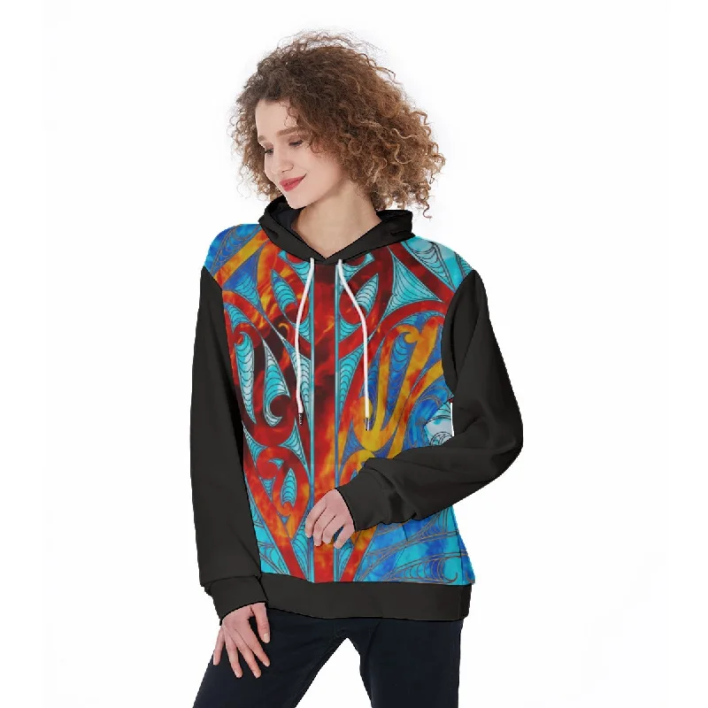 Women's Hooded Sweatshirts with Bamboo LiningAll-Over Print Women's Pullover Hoodie