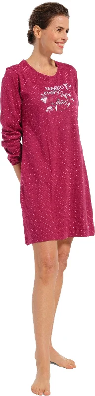 women's pajamas for all-night comfortNachthemd 10232-102-2 dark red 270