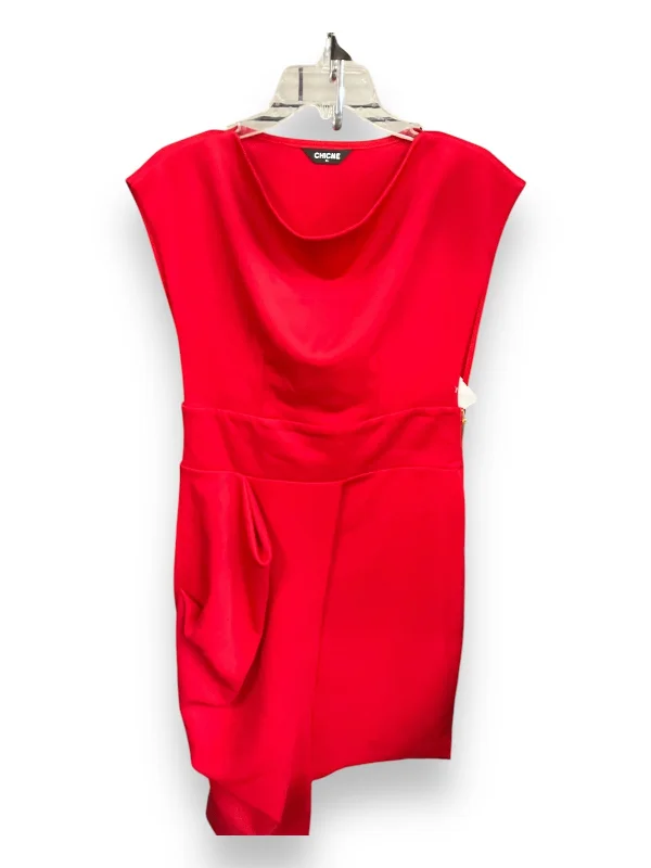 Women's Lapel Collar DressesDress Party Short By Clothes Mentor In Red, Size: Xl