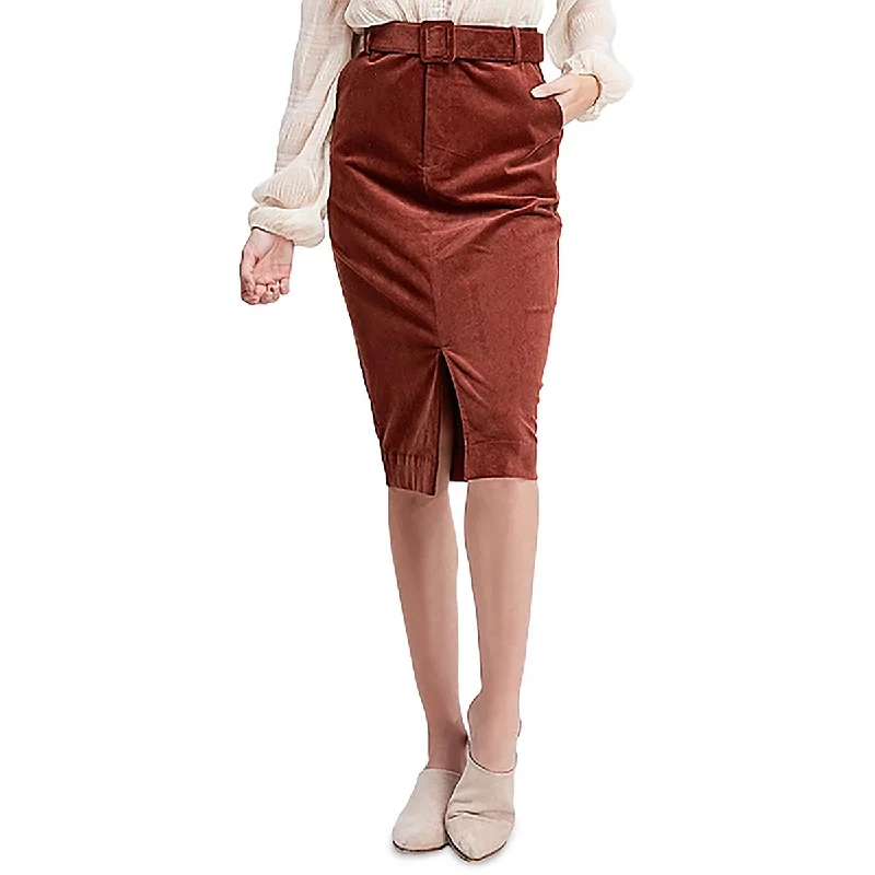 Women's Fall SkirtsWomens Courderoy Pencil A-Line Skirt