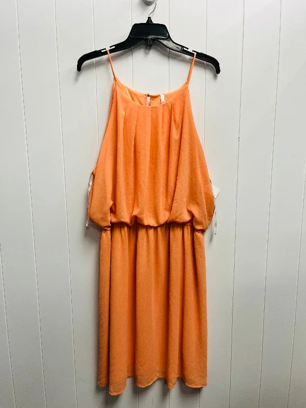 Women's Cap-Sleeve DressesDress Party Short By Clothes Mentor In Orange, Size: 3x