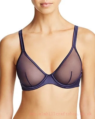 wireless bra with stretch lace for flexibilityGlamour Underwire Bra - Navy