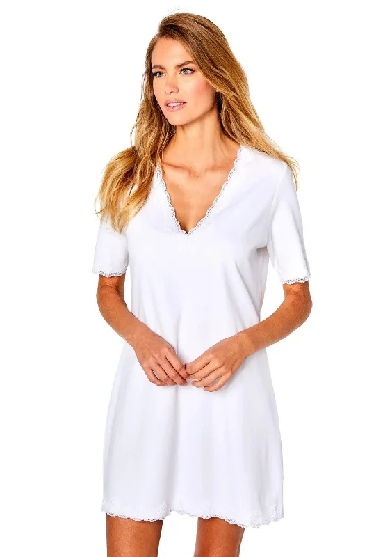 women's pajamas for movie nightsMila Elbow Sleeve Chemise - Sales Rack