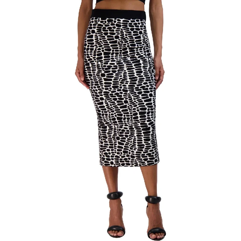 Women's A-Line SkirtsWomens Animal Print Back Slit Pencil Skirt