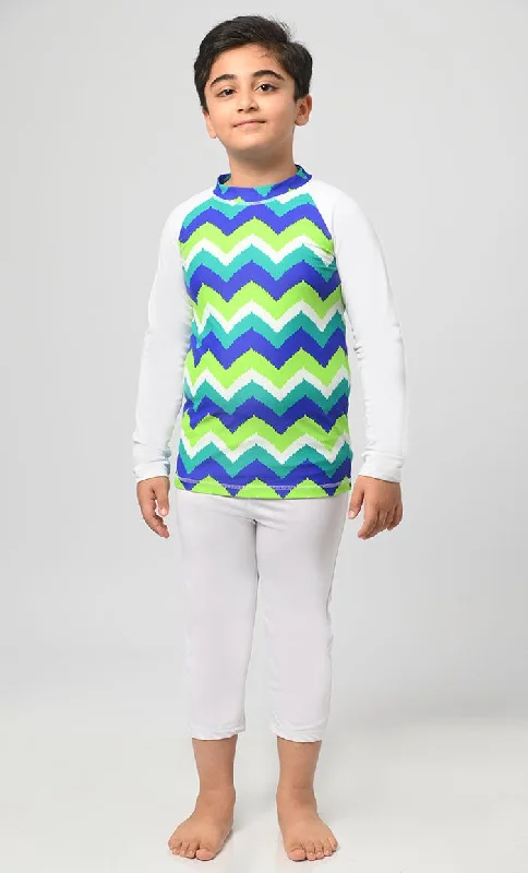 Women's Hooded Sweatshirts with Chenille LiningBoy's Fluorescent Printed Swimsuit - 2Pc Set