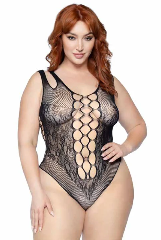 backless dress shaper with clear strapsPlus Size Net and Lace Bodysuit