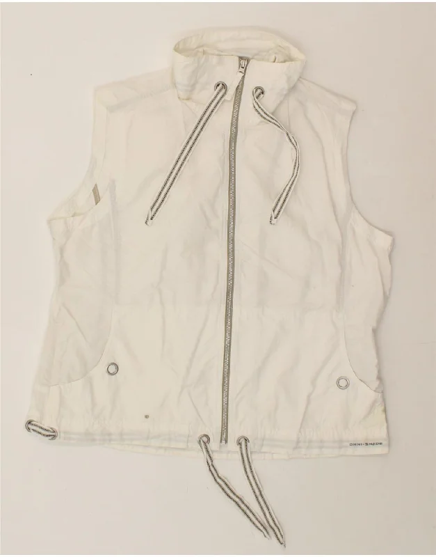 Women's Button-Up CoatsCOLUMBIA Womens Omni-Shade Gilet UK 18 XL White Cotton