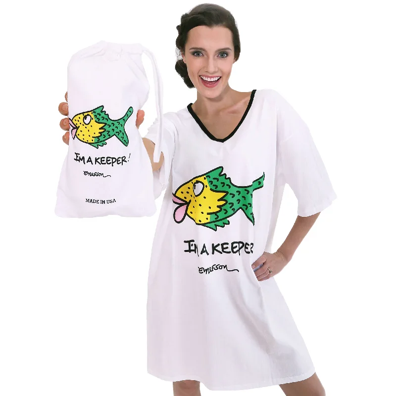 women's pajamas for cold weather"I'm a Keeper"  Nightshirt in a Bag