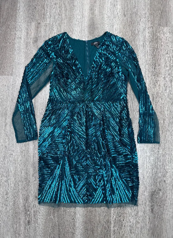 Women's Shirt Collar DressesDress Party Short By AIDAN In Teal, Size: Xl