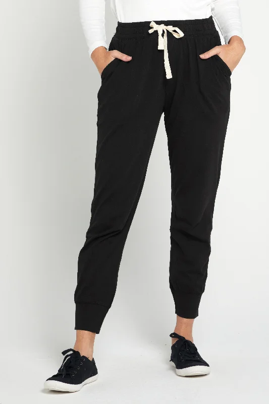 Women's Jodhpurs with Low WaistWash Out Lounge Pants - Black