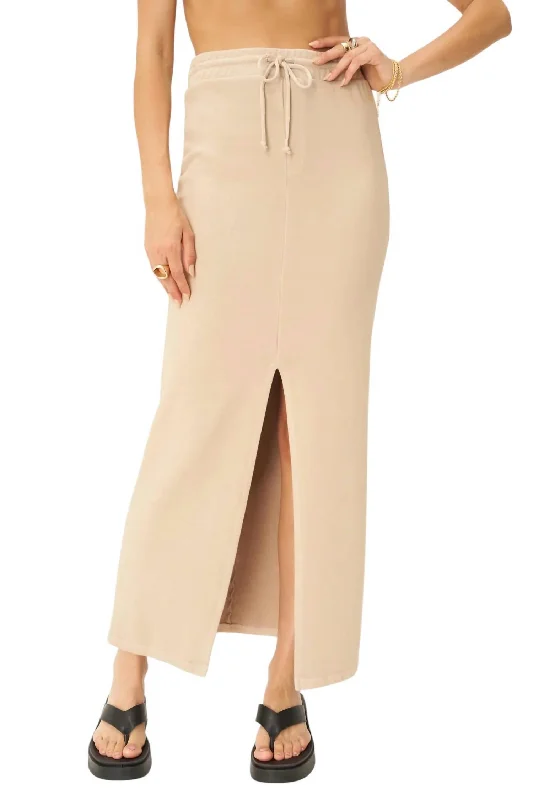 Women's Silk SkirtsEternal Maxi Skirt In Beige