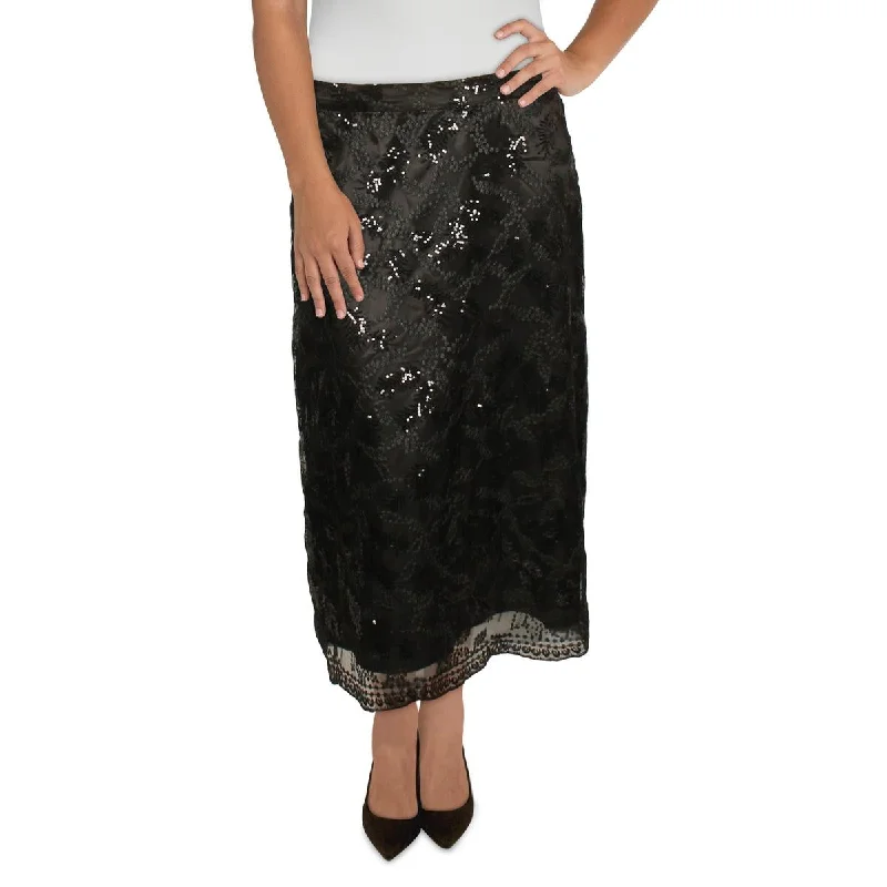 Women's Breathable SkirtsWomens Sequined Midi A-Line Skirt