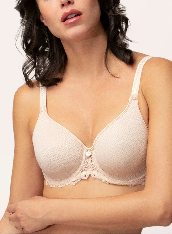 wireless bra for breastfeedingEmpreinte Cassiopée Spacer Plunge Bra with multi-way straps