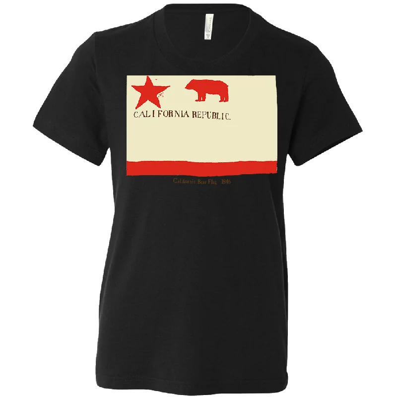 Women's Hooded Sweatshirts with Silk LiningCalifornia Republic Bear Flag 1846 Asst Colors Youth T-Shirt/tee