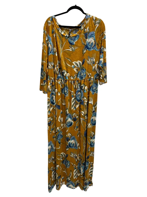  Women's A-Line DressesDress Casual Maxi By Clothes Mentor In Yellow, Size: 3x