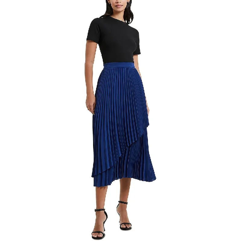 Women's Chic SkirtsArie Womens Tiered Long Pleated Skirt