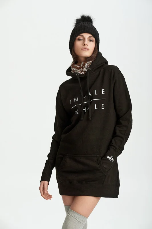 Women's Hooded Sweatshirts with Polka Dot LiningLongline Hoodie