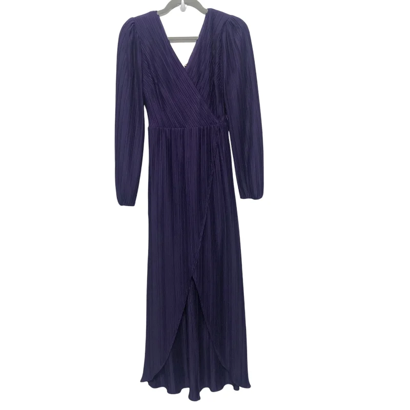 Women's Narrow Collar DressesDress Casual Maxi By Guess In Purple, Size:4