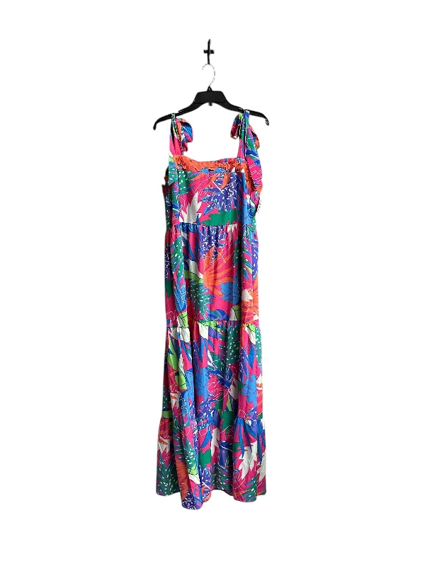 Women's V-Neck DressesDress Casual Maxi By Umgee In Multi-colored, Size: L