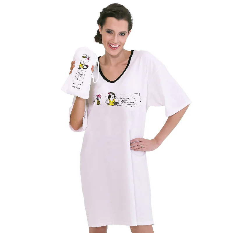 women's pajamas with a touch of whimsical fun"Never Forget What's His Name"  NightShirt In A Bag®