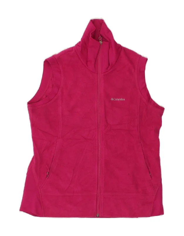 Women's Wool CoatsCOLUMBIA Womens Fleece Gilet UK 18 XL Pink Polyester